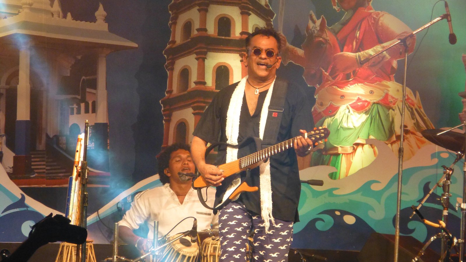 Goan musician Remo Fernandes performing live at a Goa Tourism World Tourism Day concert in September 2013