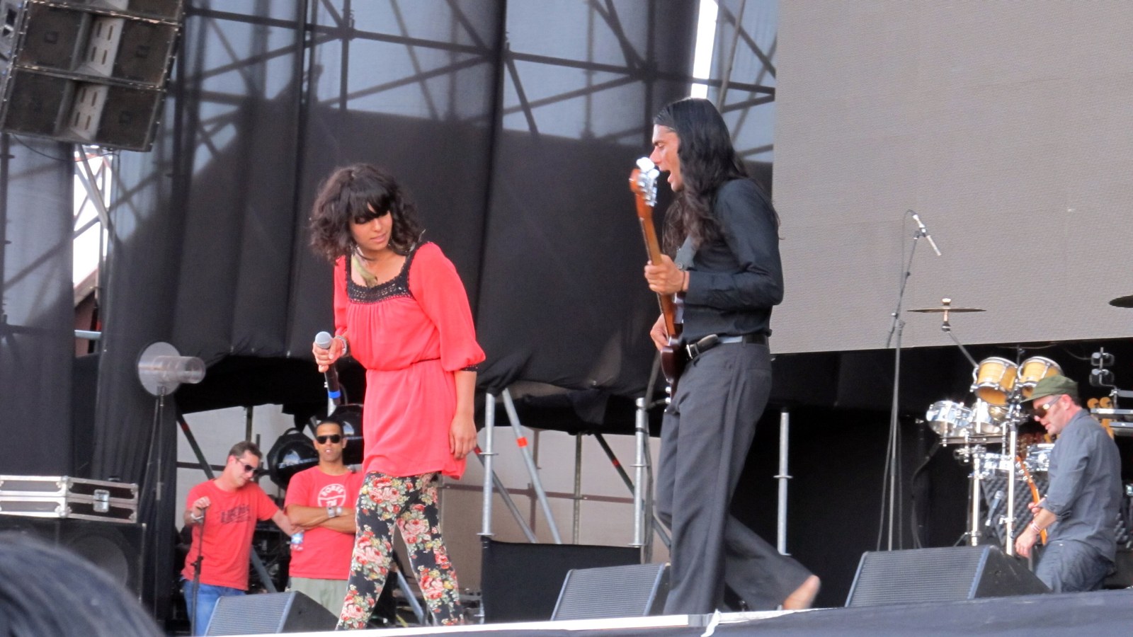 Thievery Corporation performing on stage at Lollapalooza Chile in 2012