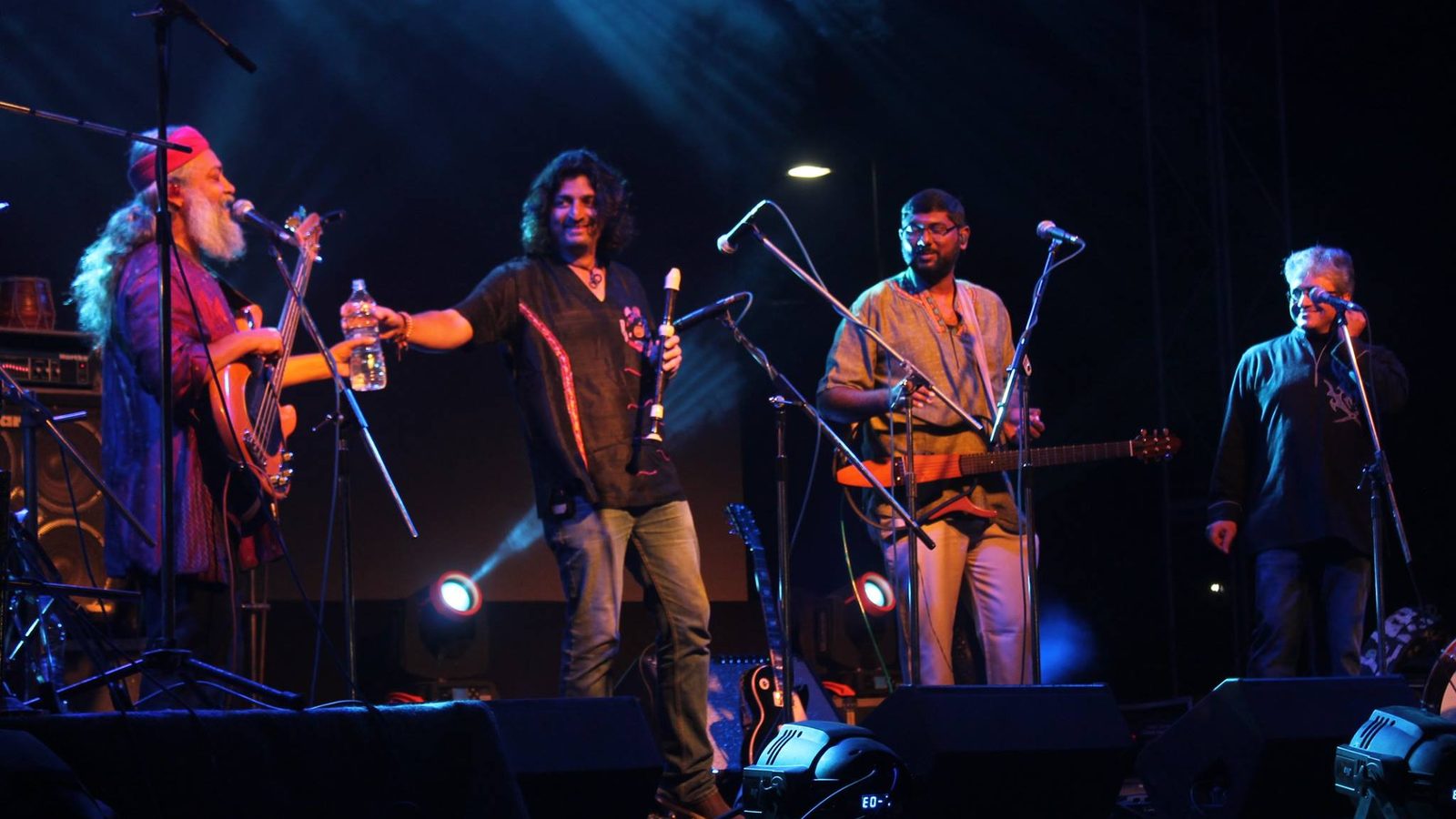 Indian Ocean performing on stage at Inquivesta 8 in 2018; the band features on Indie India with Aashiqana